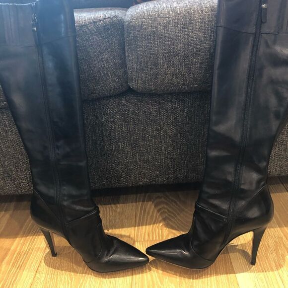 VIA SPIGA/Black/Leather/High Heeled/Boots - Picture 3 of 9